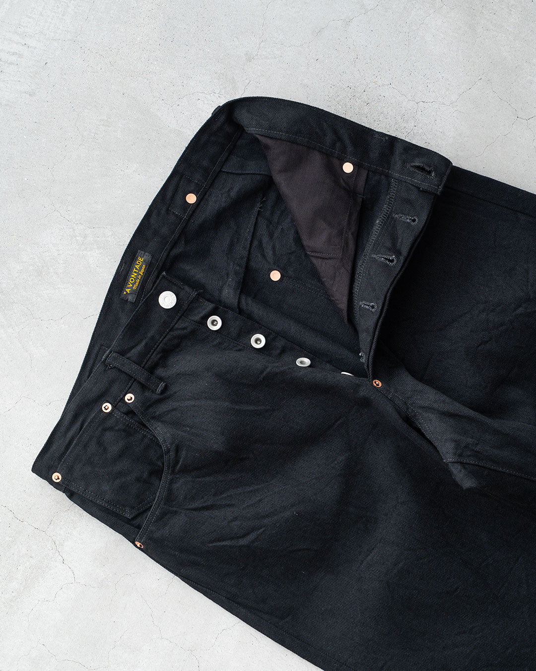 【A VONTADE】Coal Mine Jeans 『Selvage Super Black』『FORT Exclusive』