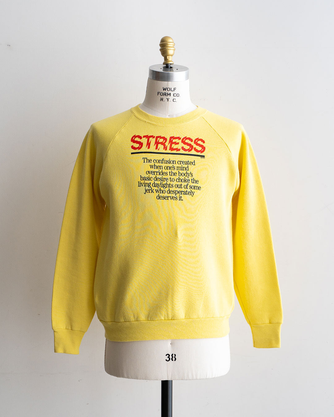 【VINTAGE】80-90s The Crew Neck Sweat "STRESS"