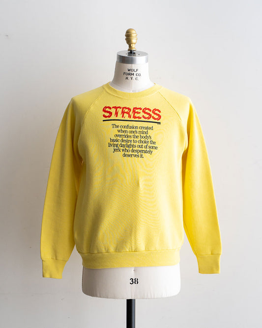 【VINTAGE】80-90s The Crew Neck Sweat "STRESS"