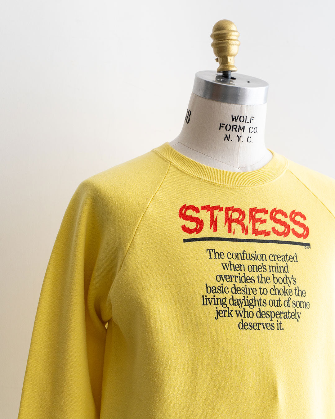 【VINTAGE】80-90s The Crew Neck Sweat "STRESS"
