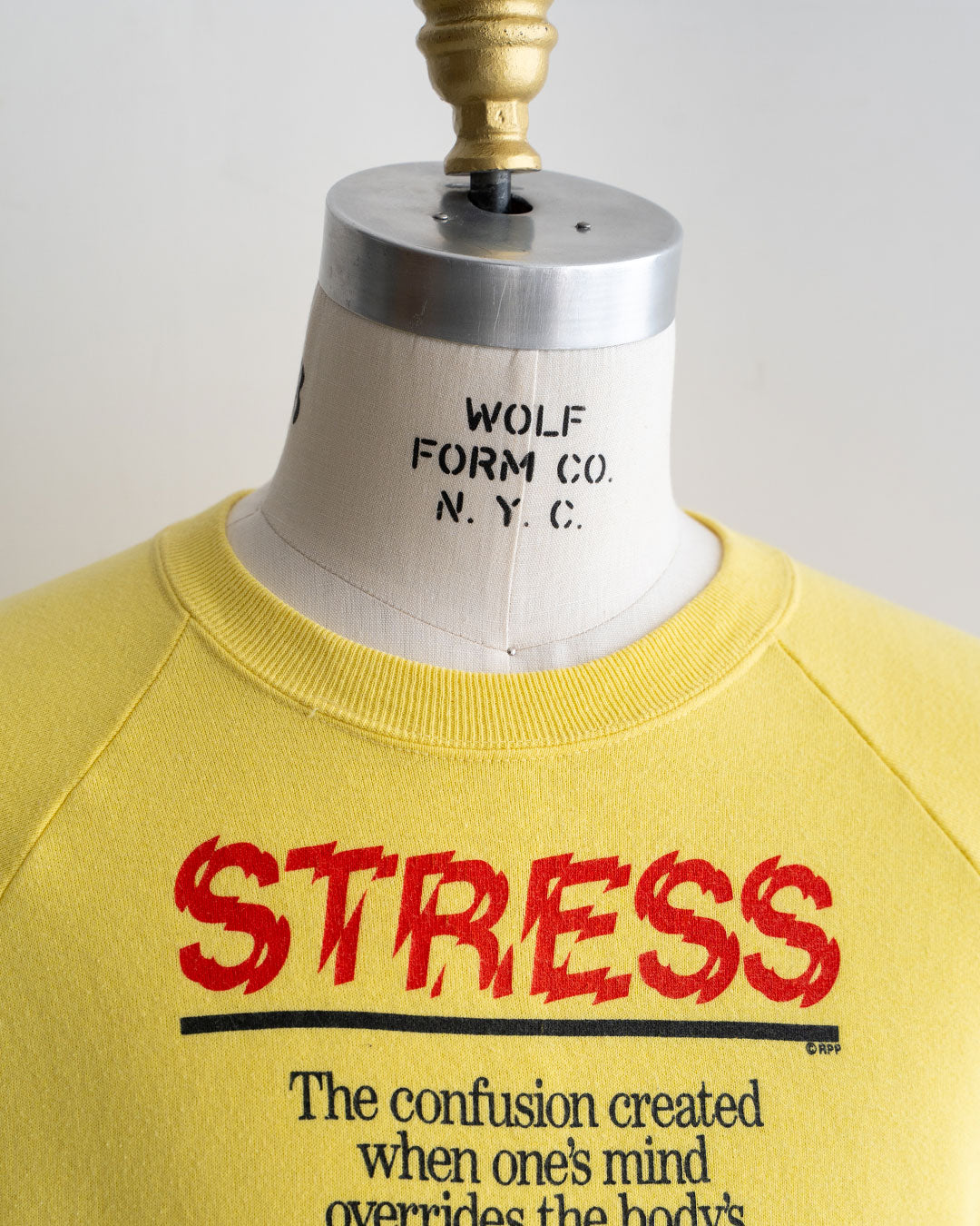 【VINTAGE】80-90s The Crew Neck Sweat "STRESS"