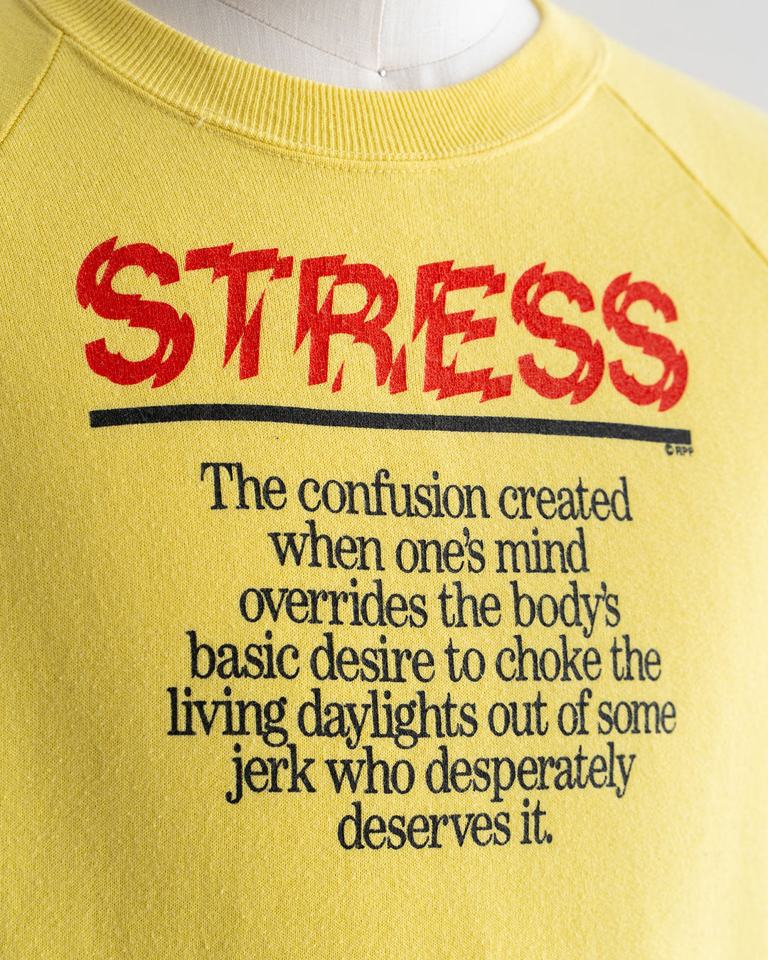【VINTAGE】80-90s The Crew Neck Sweat "STRESS"