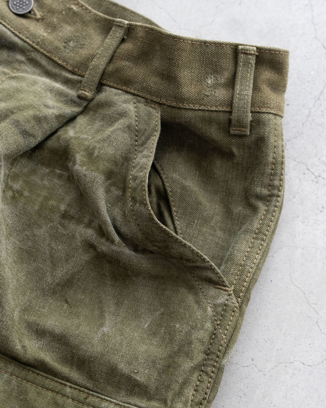 【HEXICO】Side Cargo Shorts 『US Military 40-70s Duffel Bag Cotton With 13 Stars Button』⑦