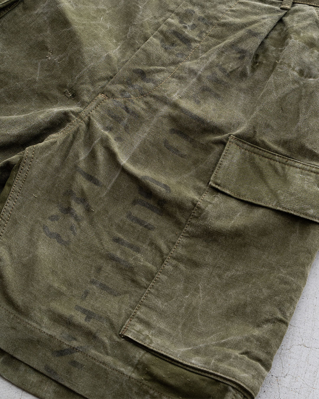 【HEXICO】Side Cargo Shorts 『US Military 40-70s Duffel Bag Cotton With 13 Stars Button』⑦