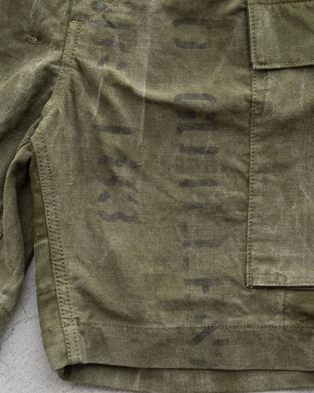 【HEXICO】Side Cargo Shorts 『US Military 40-70s Duffel Bag Cotton With 13 Stars Button』⑦