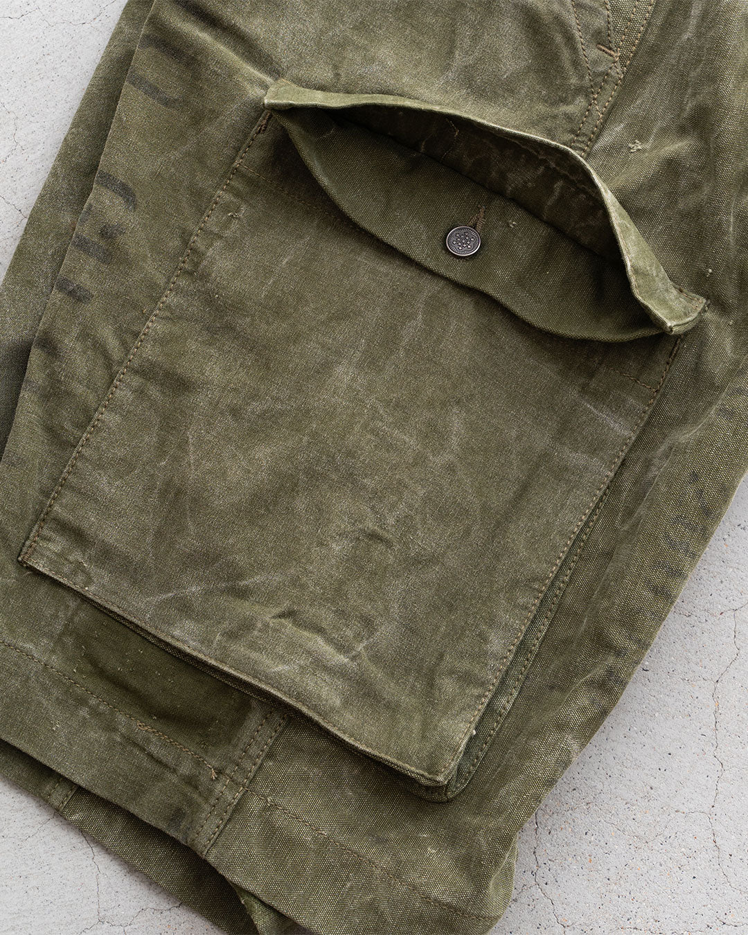 【HEXICO】Side Cargo Shorts 『US Military 40-70s Duffel Bag Cotton With 13 Stars Button』⑦