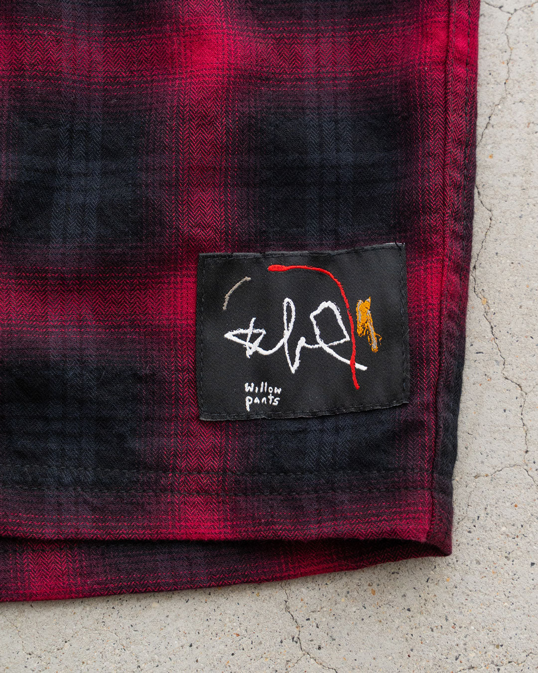 【Willow Pants】 P-030 "Deadstock Ombre Check Fabric"