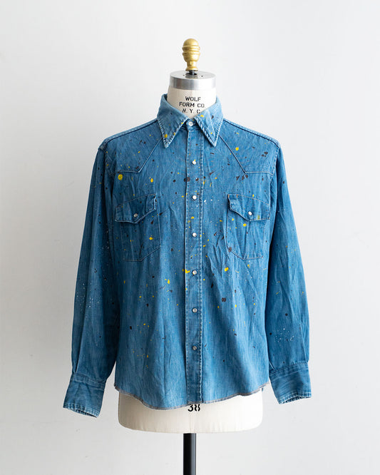 【Yoused】 Painted Western Denim Shirts ③