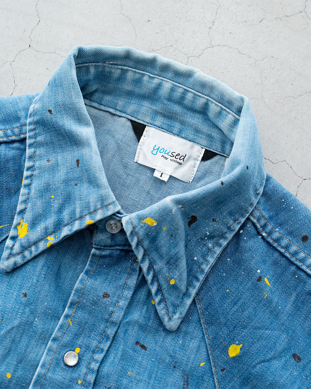 【Yoused】 Painted Western Denim Shirts ③