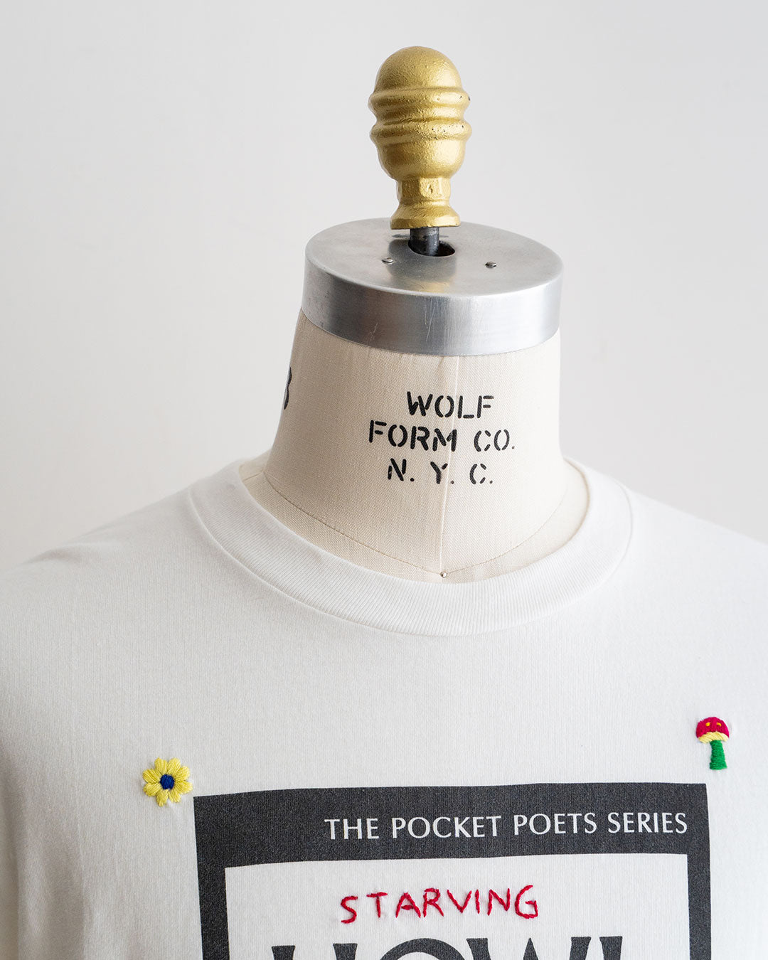 【Oaxaca × City Lights Bookstore】Hand Embroidered L/S T-shirts
