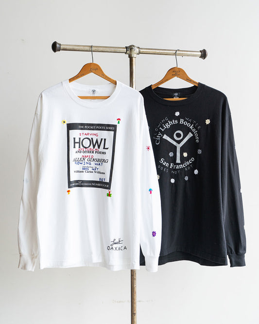 【Oaxaca × City Lights Bookstore】Hand Embroidered L/S T-shirts