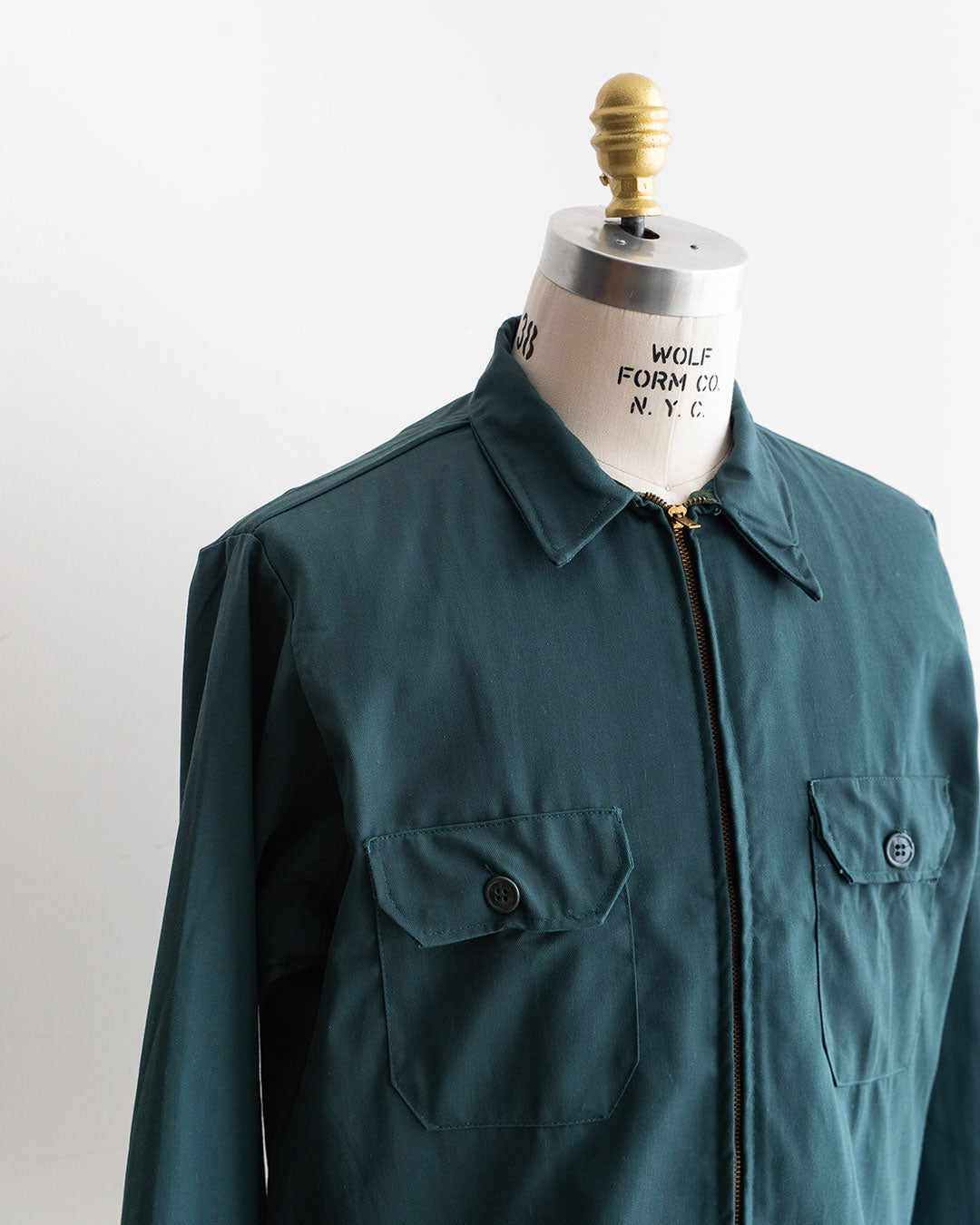 【DEADSTOCK】60-70s DETROIT OVERALLS 2Pocket Work Jacket  T/C Twill & Big Size 『Made In USA』