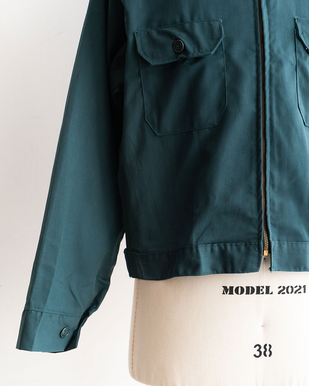 【DEADSTOCK】60-70s DETROIT OVERALLS 2Pocket Work Jacket  T/C Twill & Big Size 『Made In USA』