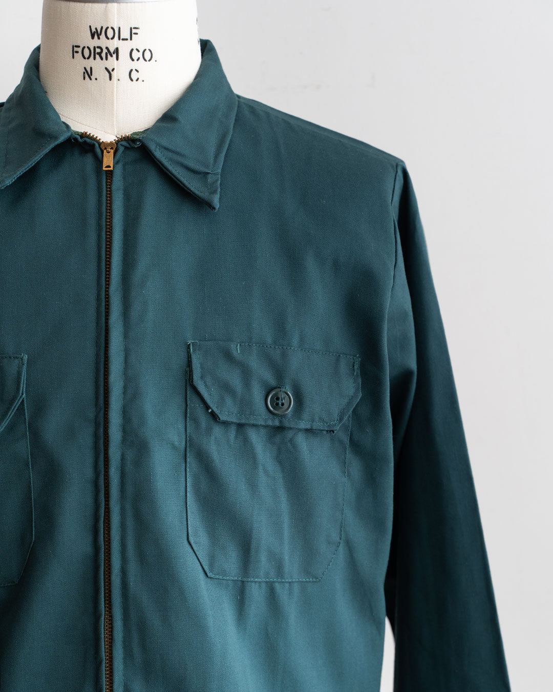 【DEADSTOCK】60-70s DETROIT OVERALLS 2Pocket Work Jacket  T/C Twill & Big Size 『Made In USA』