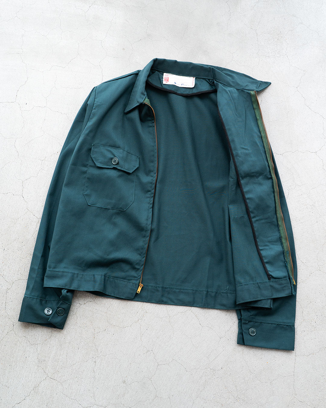 【DEADSTOCK】60-70s DETROIT OVERALLS 2Pocket Work Jacket  T/C Twill & Big Size 『Made In USA』