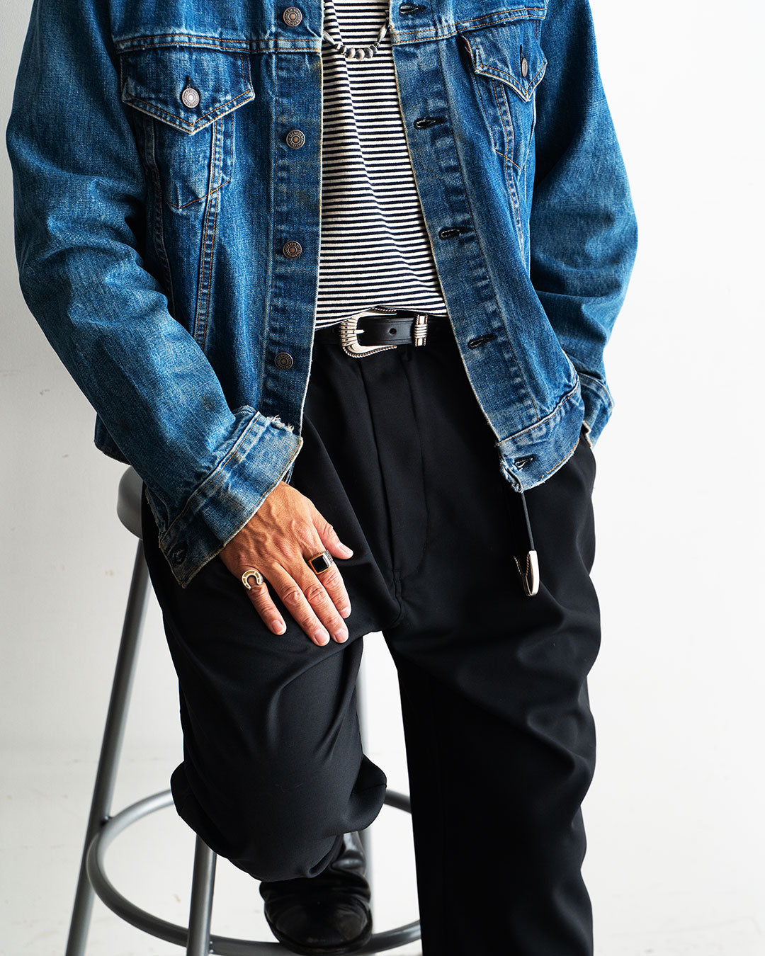 【MONITALY】Extended 1 Creased Belt 『Made In USA』