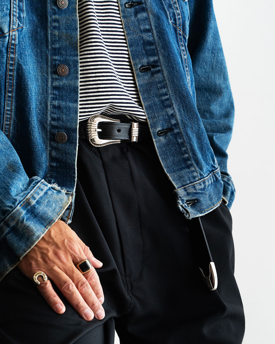 【MONITALY】Extended 1 Creased Belt 『Made In USA』
