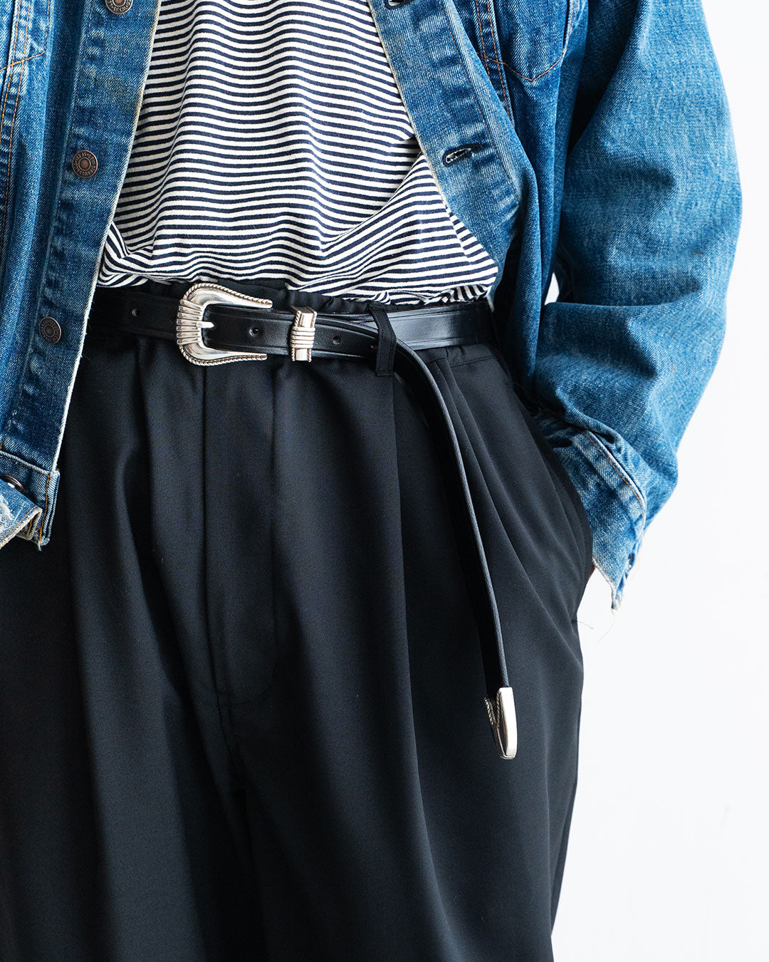 【MONITALY】Extended 1 Creased Belt 『Made In USA』