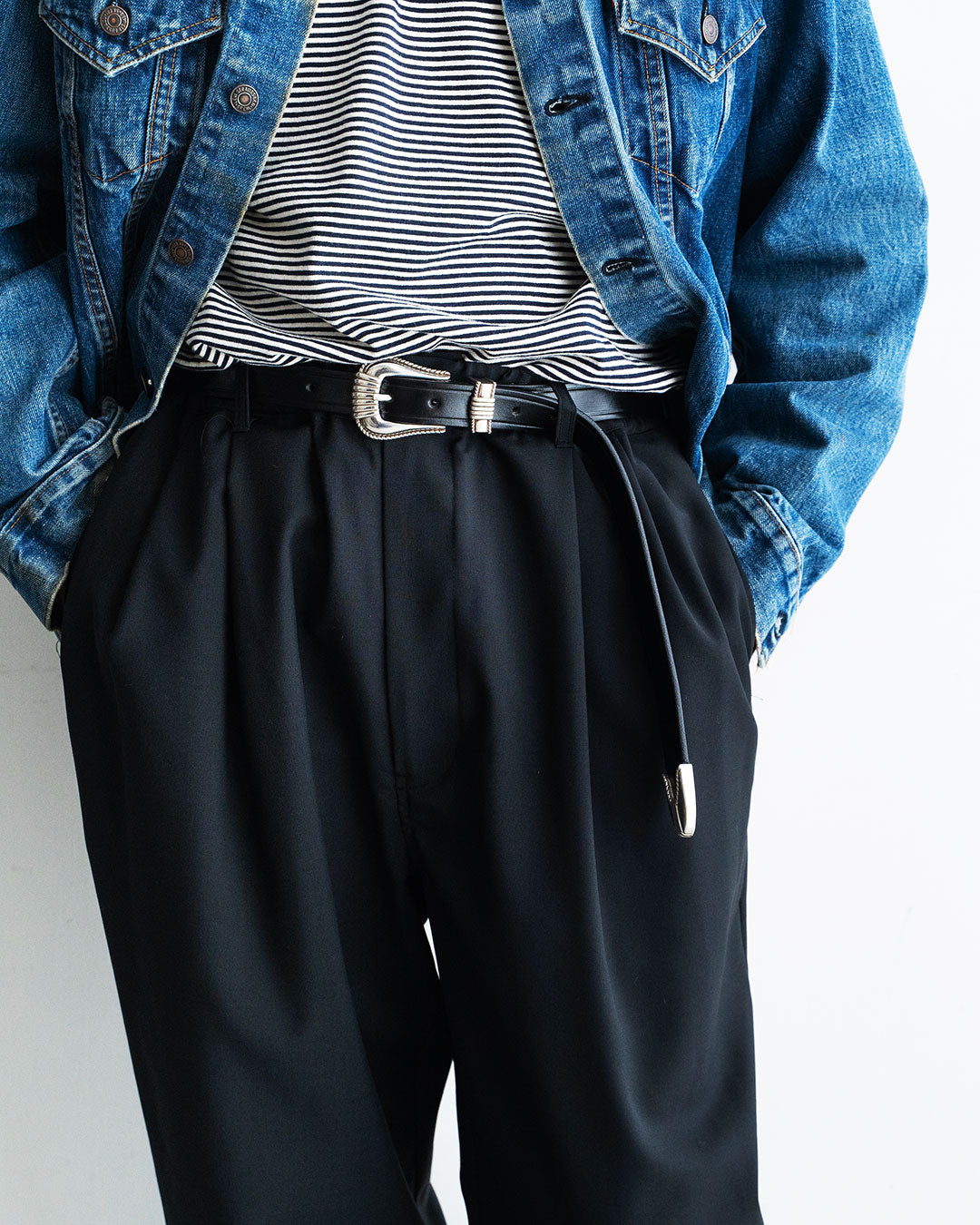 【MONITALY】Extended 1 Creased Belt 『Made In USA』