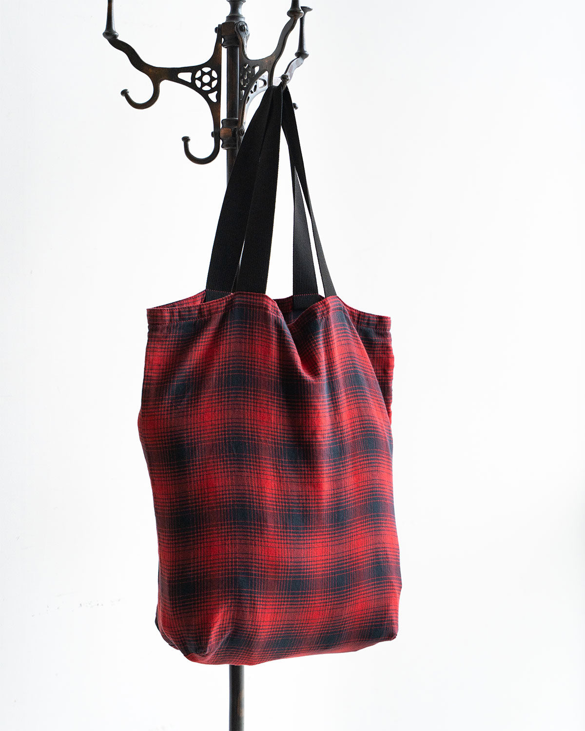 【HEXICO】Magazine Tote "Deadstock Ombre Check Fabrics"