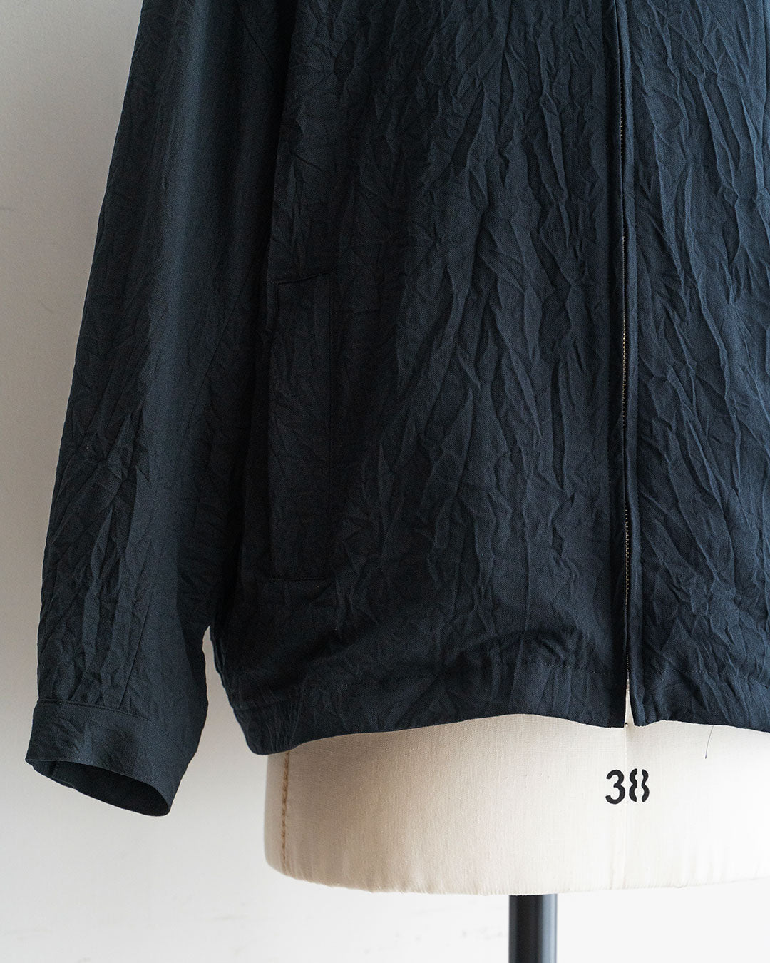 【STILL BY HAND】Crinkled Zip Up Blouson