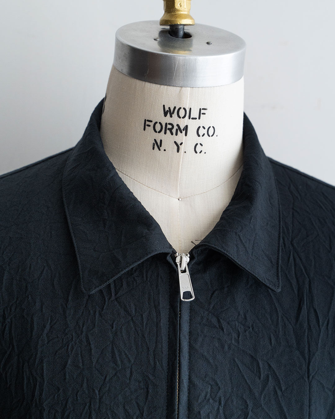 【STILL BY HAND】Crinkled Zip Up Blouson