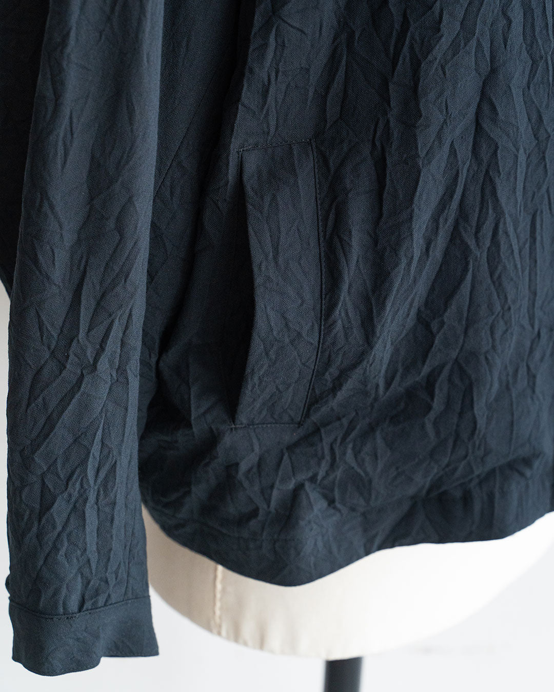 【STILL BY HAND】Crinkled Zip Up Blouson