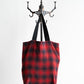 【HEXICO】Magazine Tote "Deadstock Ombre Check Fabrics"