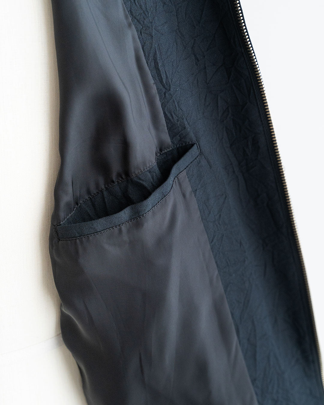 【STILL BY HAND】Crinkled Zip Up Blouson