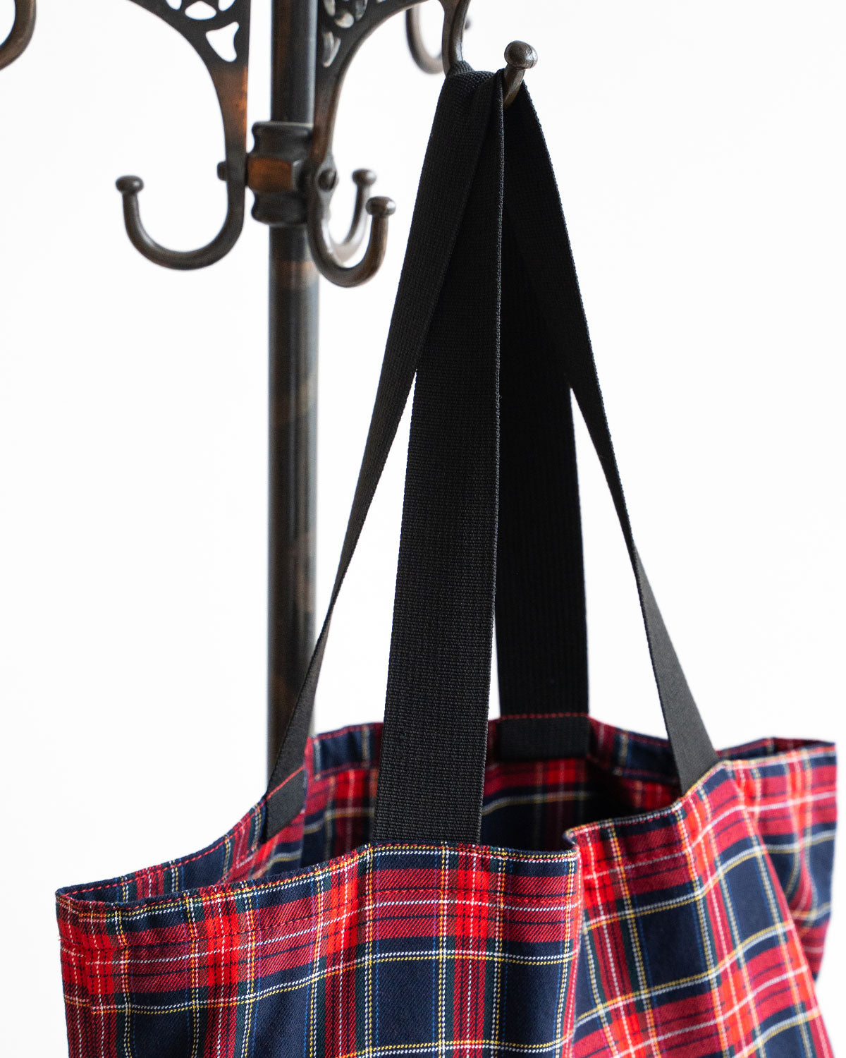 【HEXICO】Magazine Tote "Deadstock Tratan Check Fabrics"