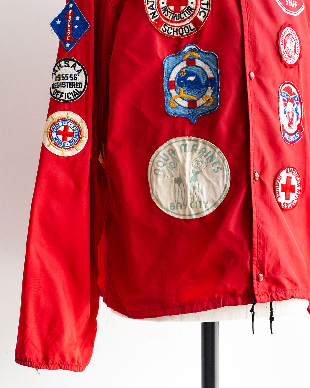 【VINTAGE】70s Pro-Knitwear Coach Jacket "AQUATICS"