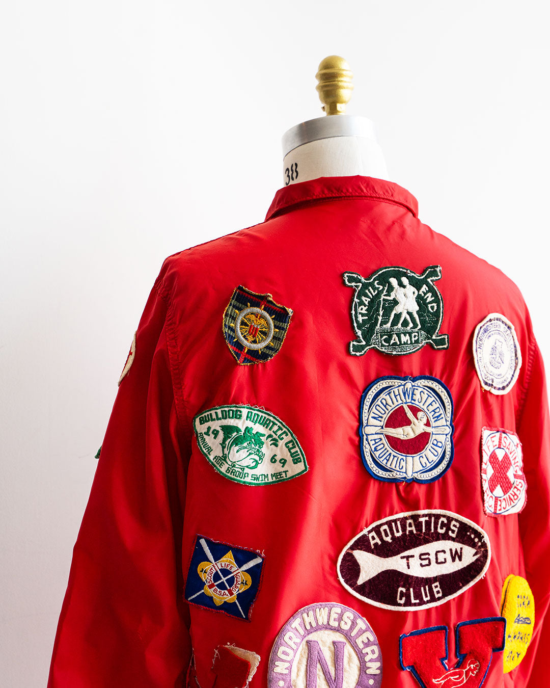 【VINTAGE】70s Pro-Knitwear Coach Jacket "AQUATICS"