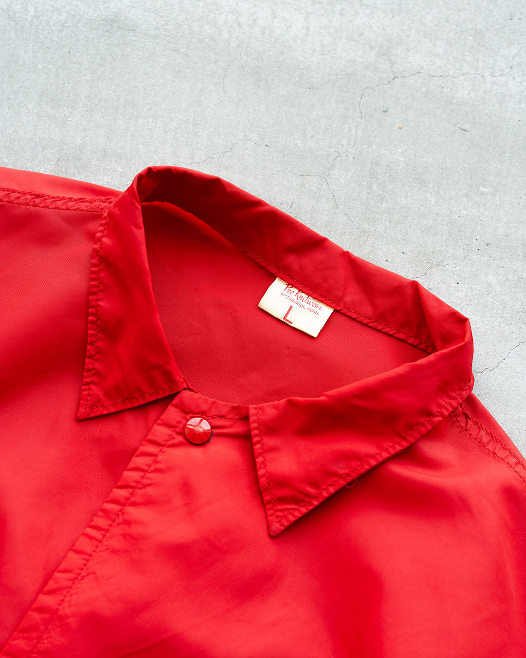 【VINTAGE】70s Pro-Knitwear Coach Jacket "AQUATICS"