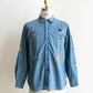 【Behind The River】Work Chambray Shirts『Hand Embroidery In Oaxaca Mexico』