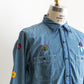【Behind The River】Work Chambray Shirts『Hand Embroidery In Oaxaca Mexico』