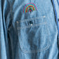 【Behind The River】Work Chambray Shirts『Hand Embroidery In Oaxaca Mexico』