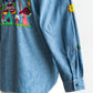 【Behind The River】Work Chambray Shirts『Hand Embroidery In Oaxaca Mexico』