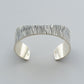 【THARU SILVER】Silver Open Bangle "Tree Trunk Pattern"