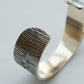 【THARU SILVER】Silver Open Bangle "Tree Trunk Pattern"