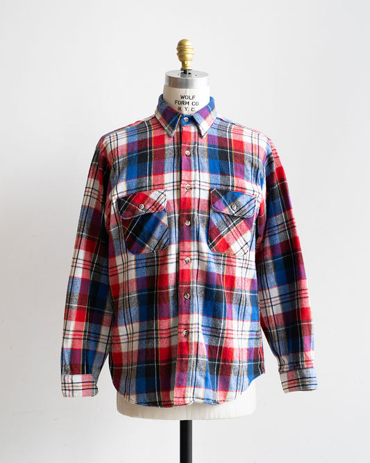 【VINTAGE】80s Old Flannel Check Shirts "Good Color" ④