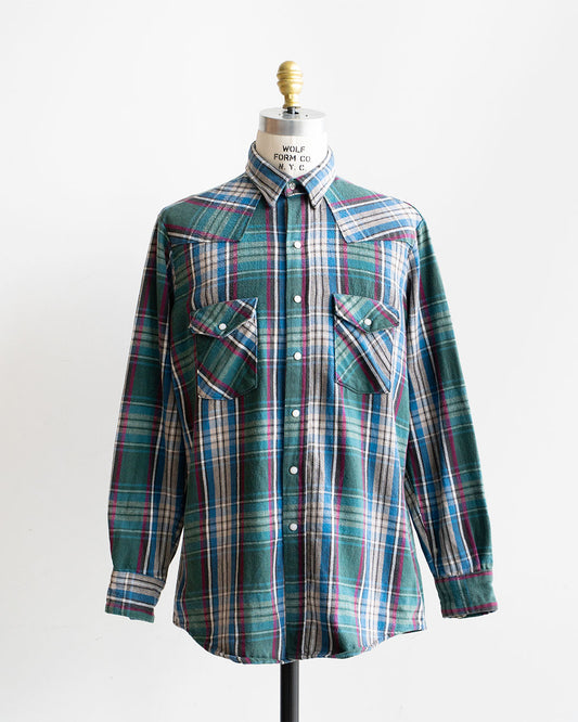 【VINTAGE】80s Old Flannel Check Shirts "Good Color" ⑤