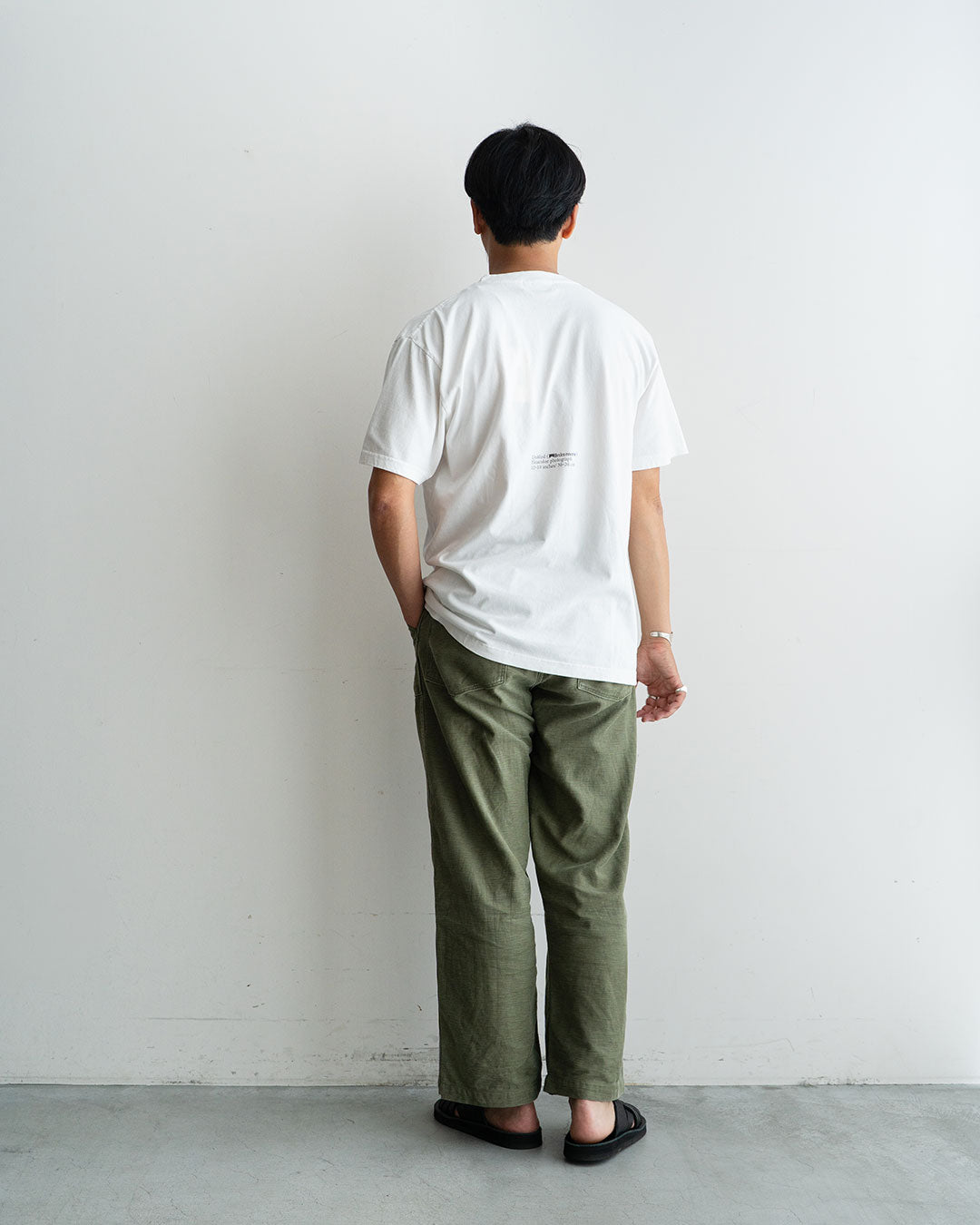 着用モデル 身長175cm　体重69kg　着用サイズ L / カラー White
