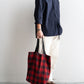 【HEXICO】Magazine Tote "Deadstock Ombre Check Fabrics"