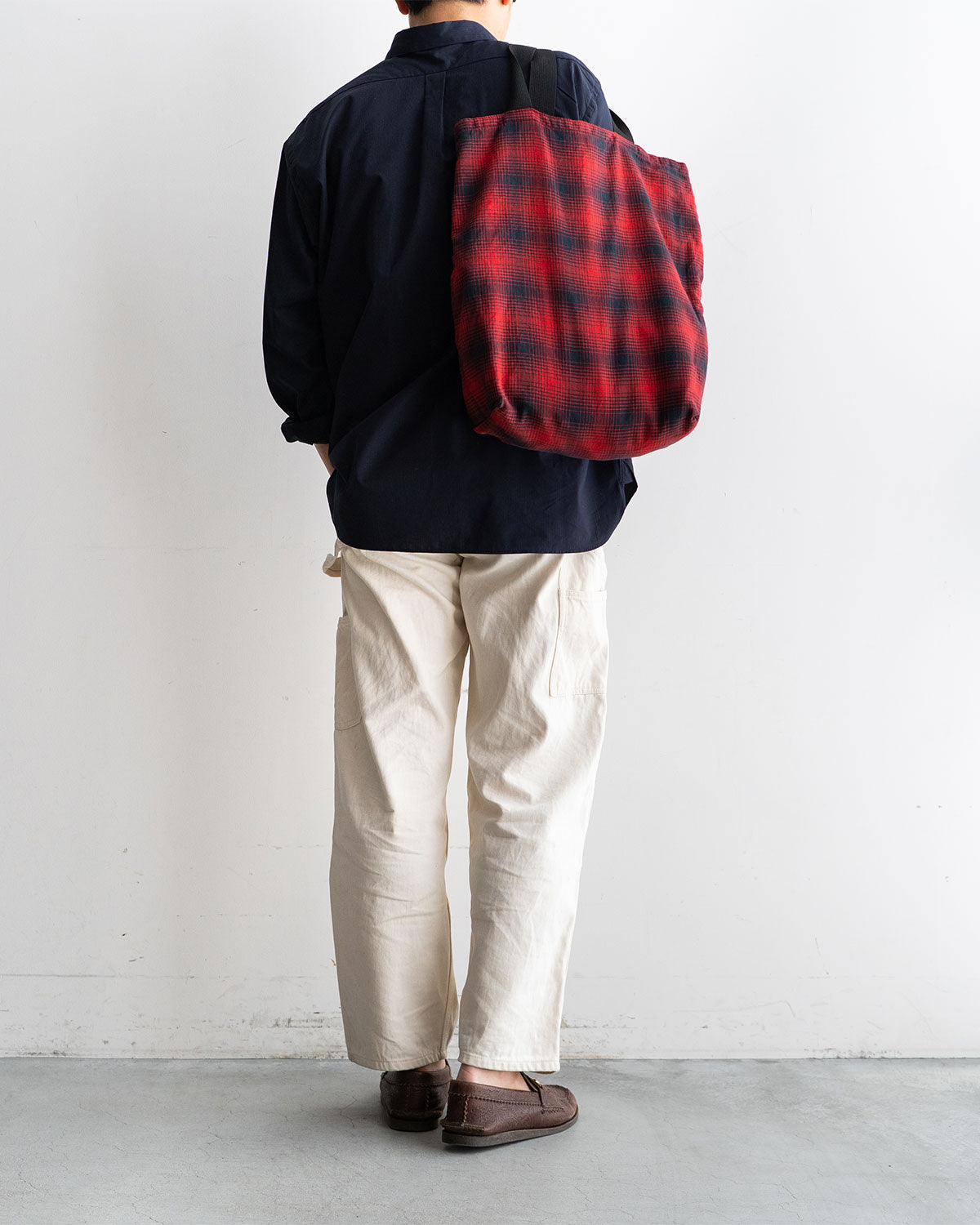【HEXICO】Magazine Tote "Deadstock Ombre Check Fabrics"