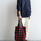 【HEXICO】Magazine Tote "Deadstock Tratan Check Fabrics"