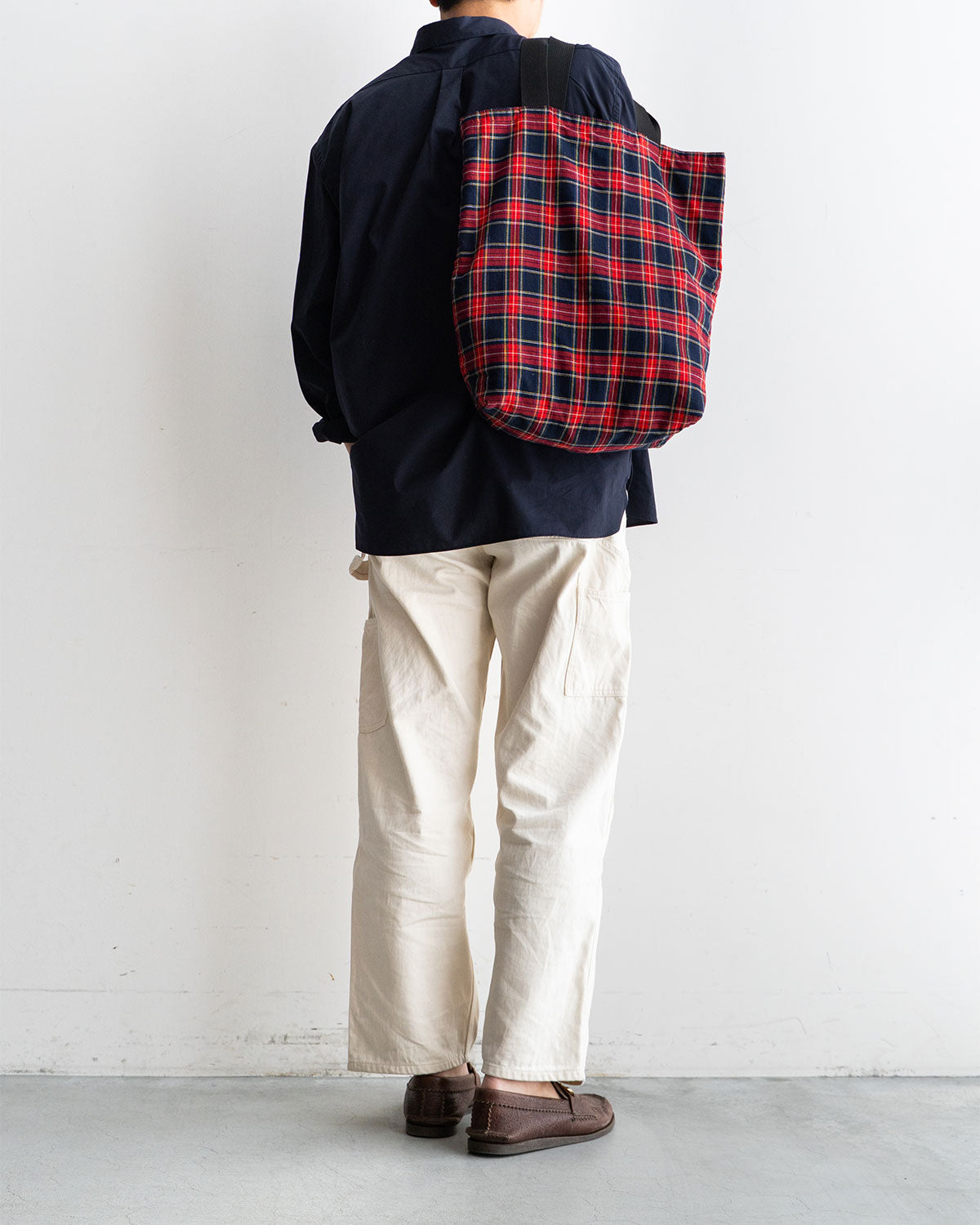 【HEXICO】Magazine Tote "Deadstock Tratan Check Fabrics"
