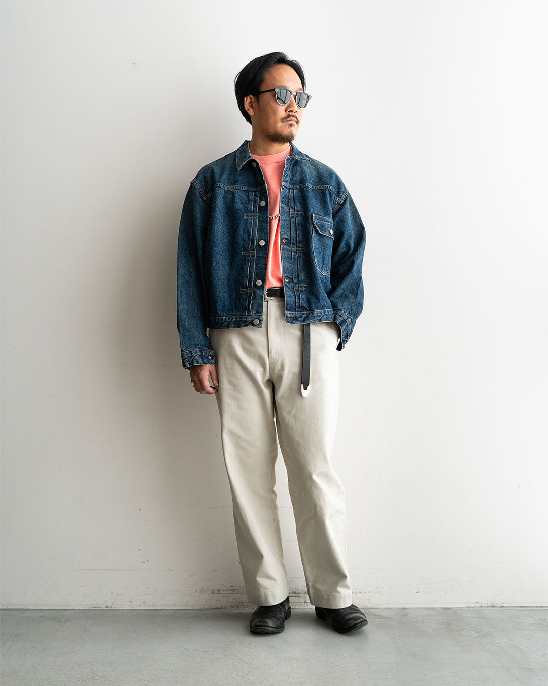 【orslow】Pleated Front Blouse "2 Year Wash"