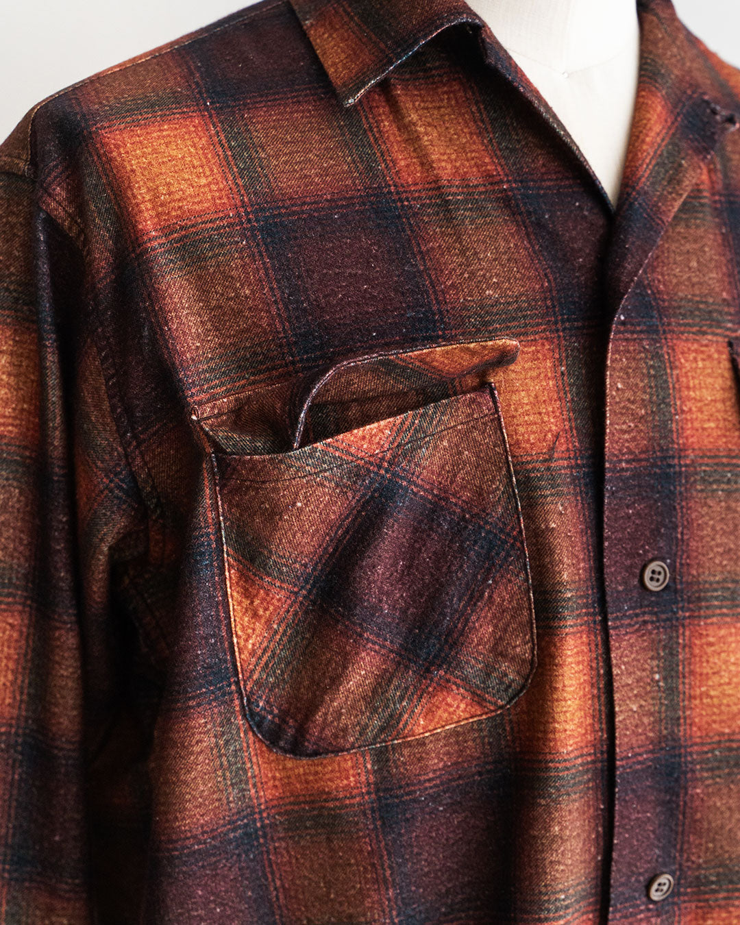 【TOWNCRAFT × FORT】60s Vintage Inspired Ombre Printed Flannel Shirt 『FORT EXCLUSIVE』Vol.2