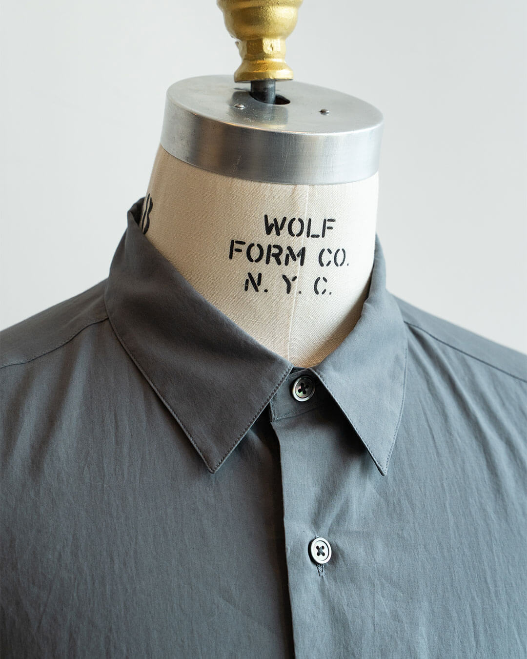 【STILL BY HAND】Half Sleeve Cotton Broad Shirt