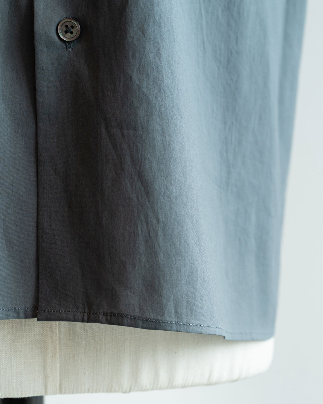 【STILL BY HAND】Half Sleeve Cotton Broad Shirt